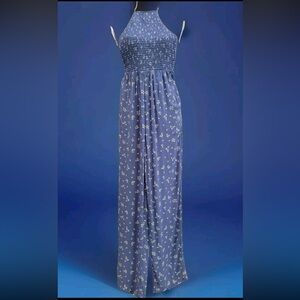 American Eagle Outfitters Blue Floral Jumpsuit